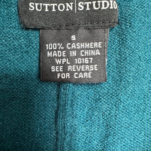 Sutton Studio Turquoise  Women's Cashmere Straight Leg Pants Size S x 32" - Picture 9 of 9